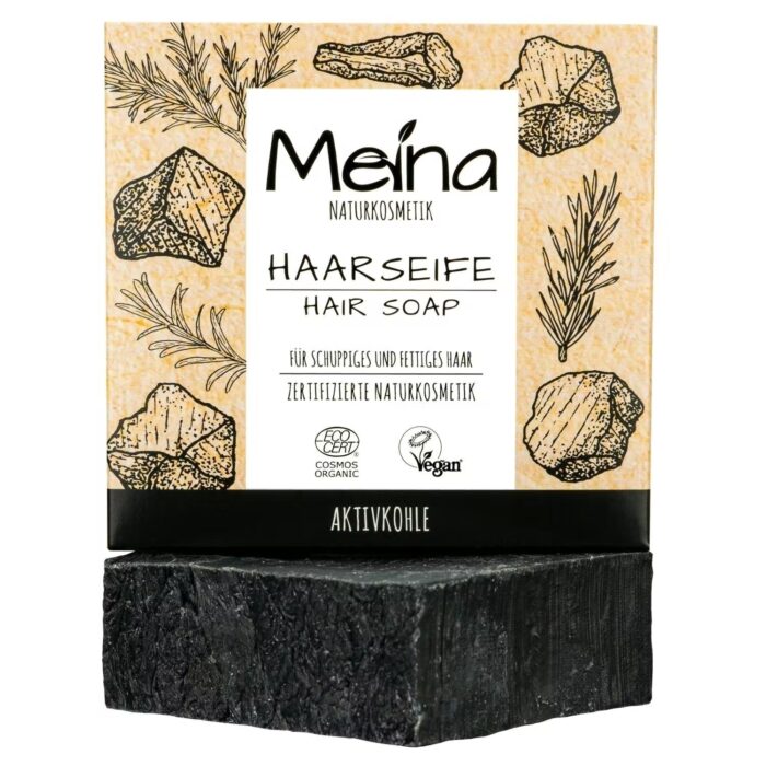 Meina Naturkosmetik - Schwarze Haarseife mit Aktivkohle